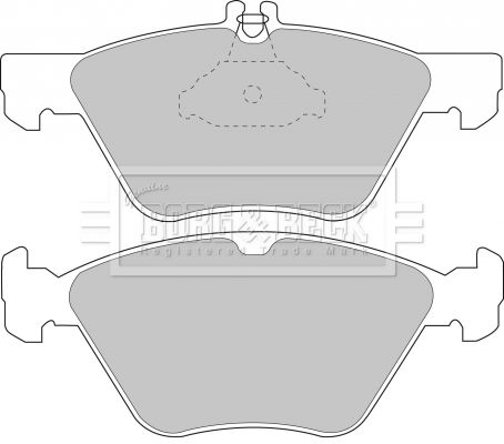 BORG & BECK Комплект тормозных колодок, дисковый тормоз BBP1393